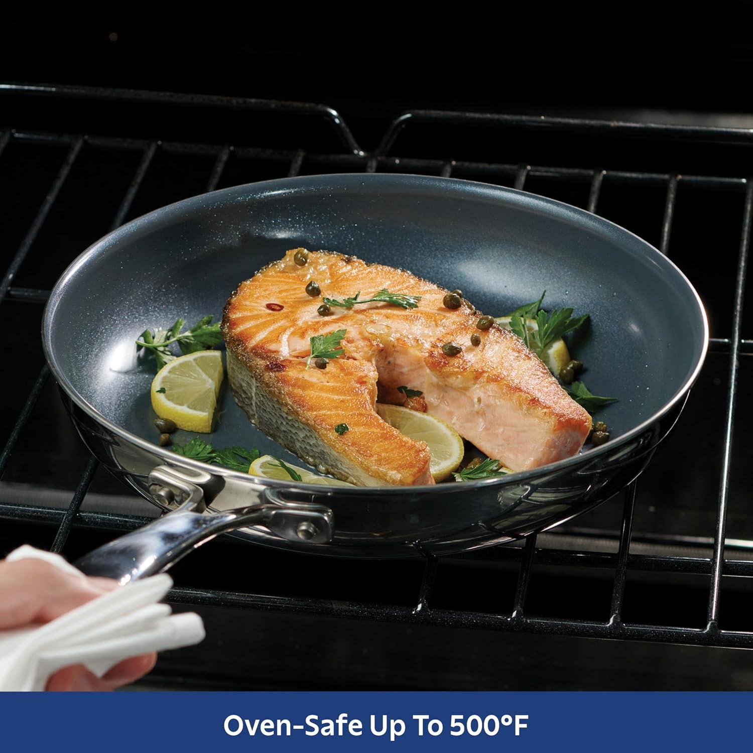 image:imageTramontina Signature TriPly Clad Stainless Steel 3Quart Saute Pan with Lid InductionReady Cooking Pan DishwasherSafe NSFCertified Made in BrazilFRY PAN Ceramic