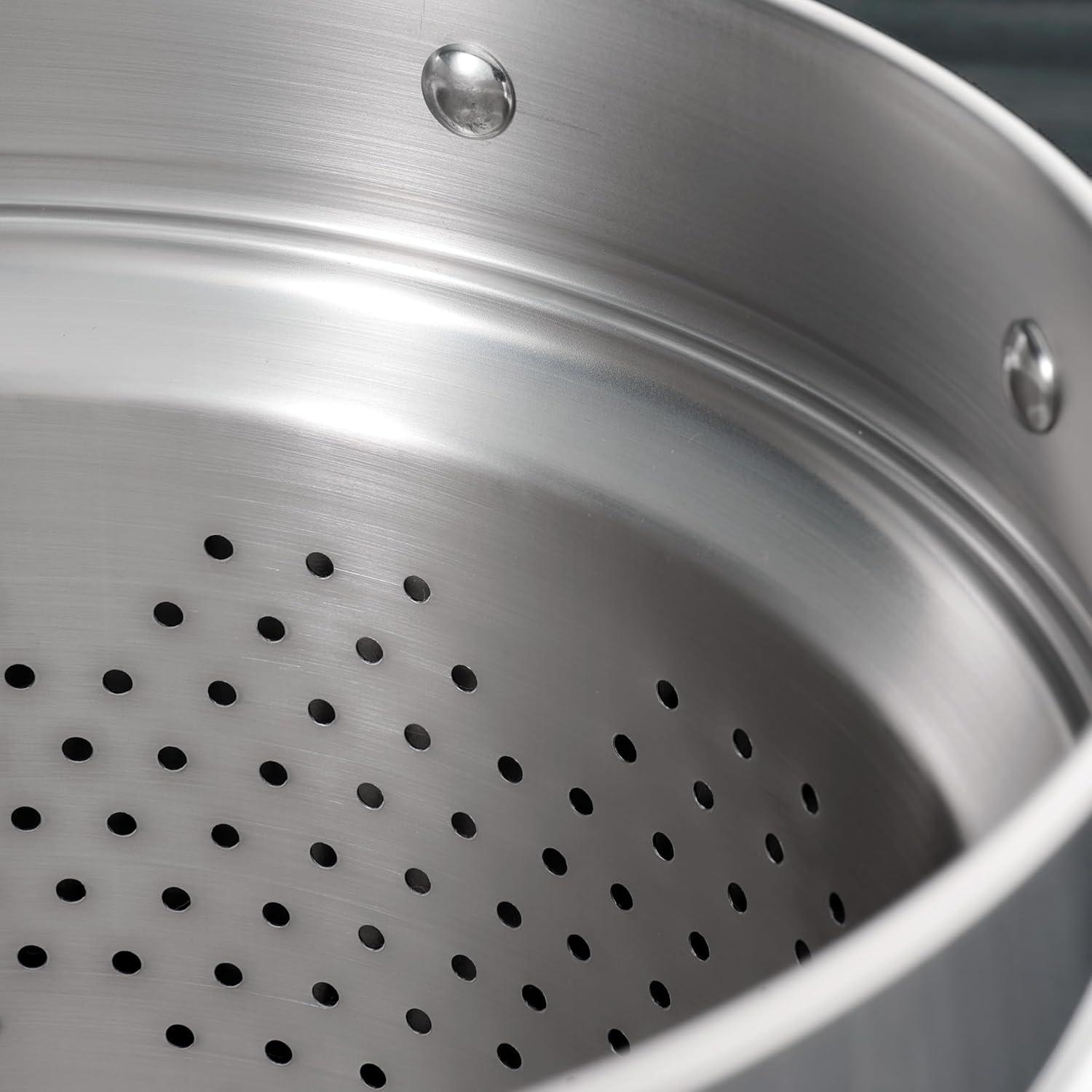image:imageTramontina Signature TriPly Clad Stainless Steel 3Quart Saute Pan with Lid InductionReady Cooking Pan DishwasherSafe NSFCertified Made in BrazilPASTA INSERT