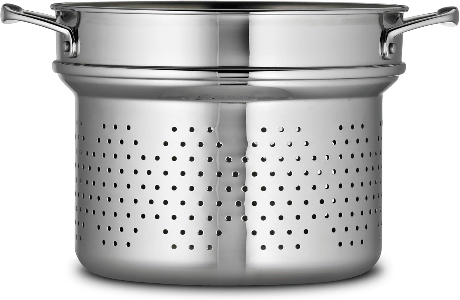 image:imageTramontina Signature TriPly Clad Stainless Steel 3Quart Saute Pan with Lid InductionReady Cooking Pan DishwasherSafe NSFCertified Made in BrazilPASTA INSERT