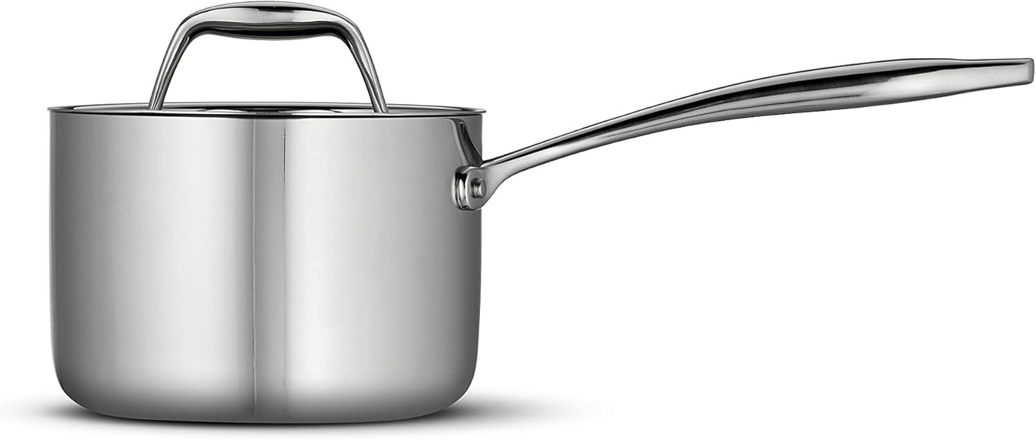 image:imageTramontina Signature TriPly Clad Stainless Steel 3Quart Saute Pan with Lid InductionReady Cooking Pan DishwasherSafe NSFCertified Made in BrazilSAUCE PAN