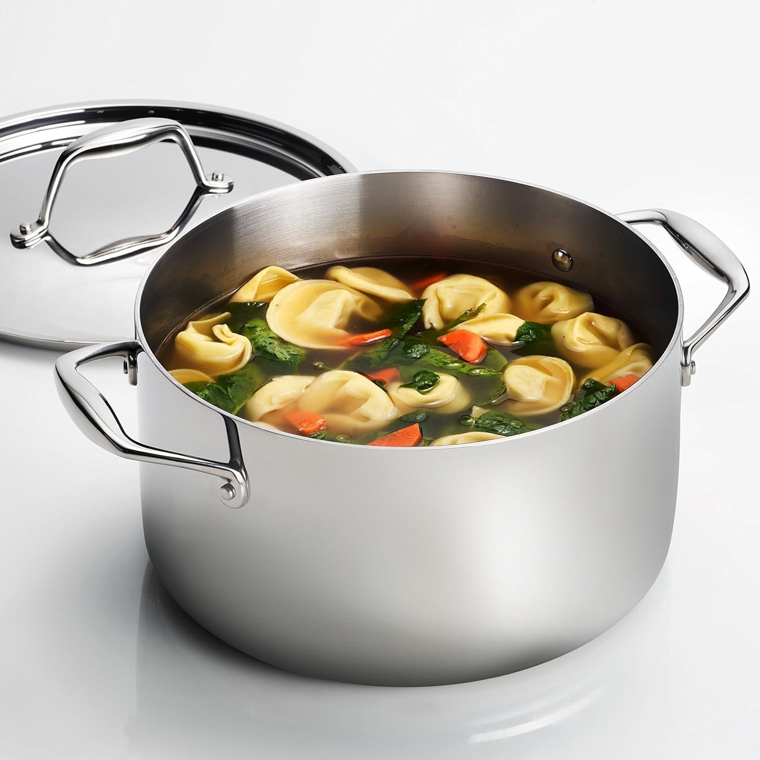 image:imageTramontina Signature TriPly Clad Stainless Steel 3Quart Saute Pan with Lid InductionReady Cooking Pan DishwasherSafe NSFCertified Made in BrazilSAUCE PAN