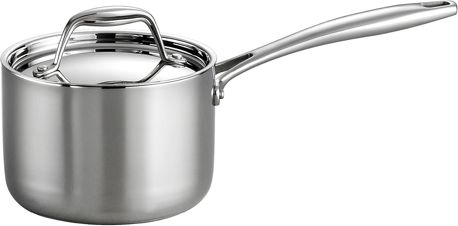 image:imageTramontina Signature TriPly Clad Stainless Steel 3Quart Saute Pan with Lid InductionReady Cooking Pan DishwasherSafe NSFCertified Made in BrazilSAUCE PAN