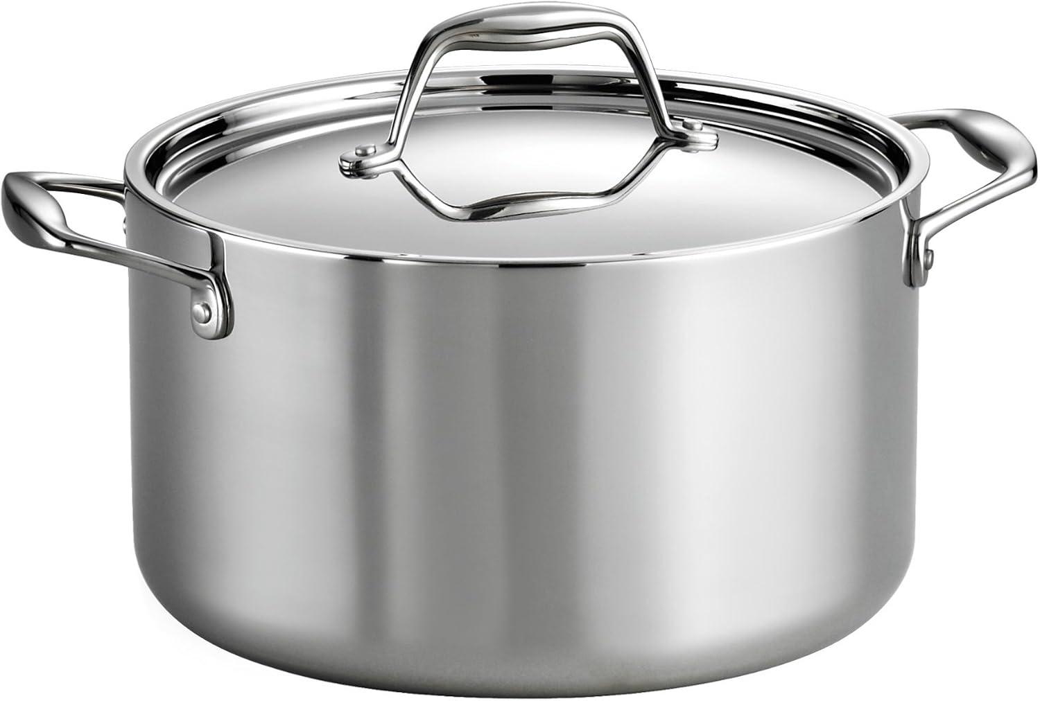 image:imageTramontina Signature TriPly Clad Stainless Steel 3Quart Saute Pan with Lid InductionReady Cooking Pan DishwasherSafe NSFCertified Made in BrazilSAUCE PAN