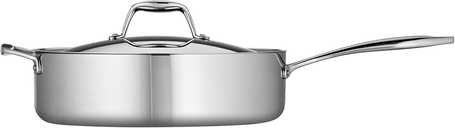 image:imageTramontina Signature TriPly Clad Stainless Steel 3Quart Saute Pan with Lid InductionReady Cooking Pan DishwasherSafe NSFCertified Made in BrazilSAUTE PAN