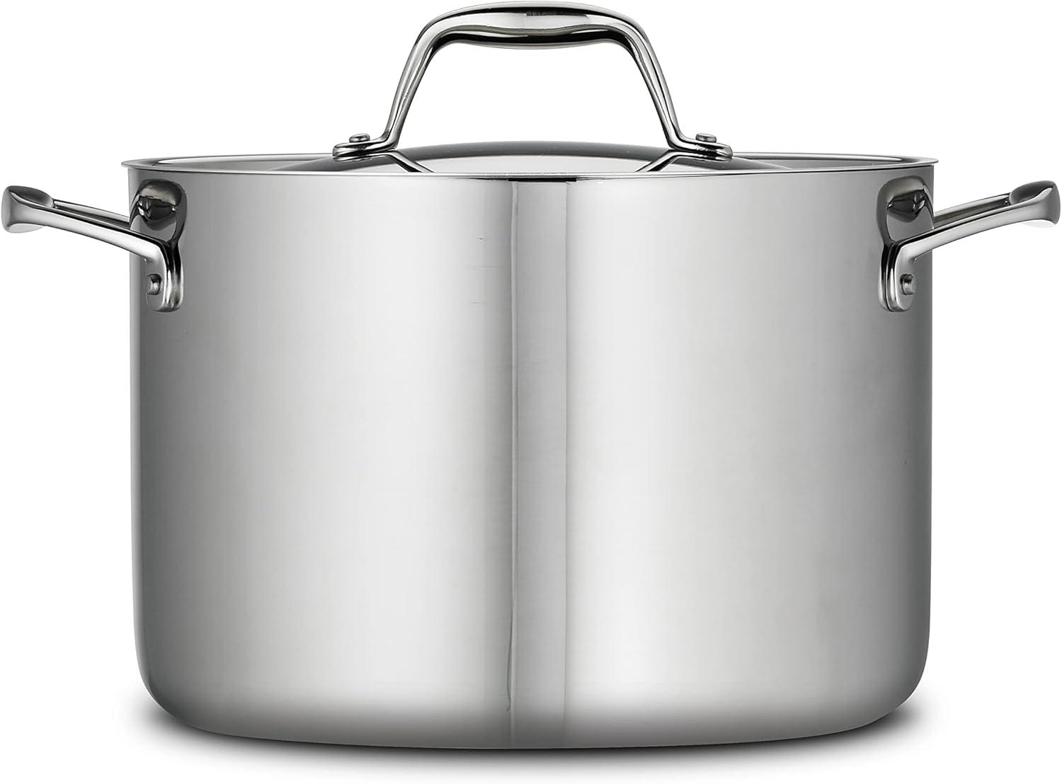 image:imageTramontina Signature TriPly Clad Stainless Steel 3Quart Saute Pan with Lid InductionReady Cooking Pan DishwasherSafe NSFCertified Made in BrazilSTOCK POT