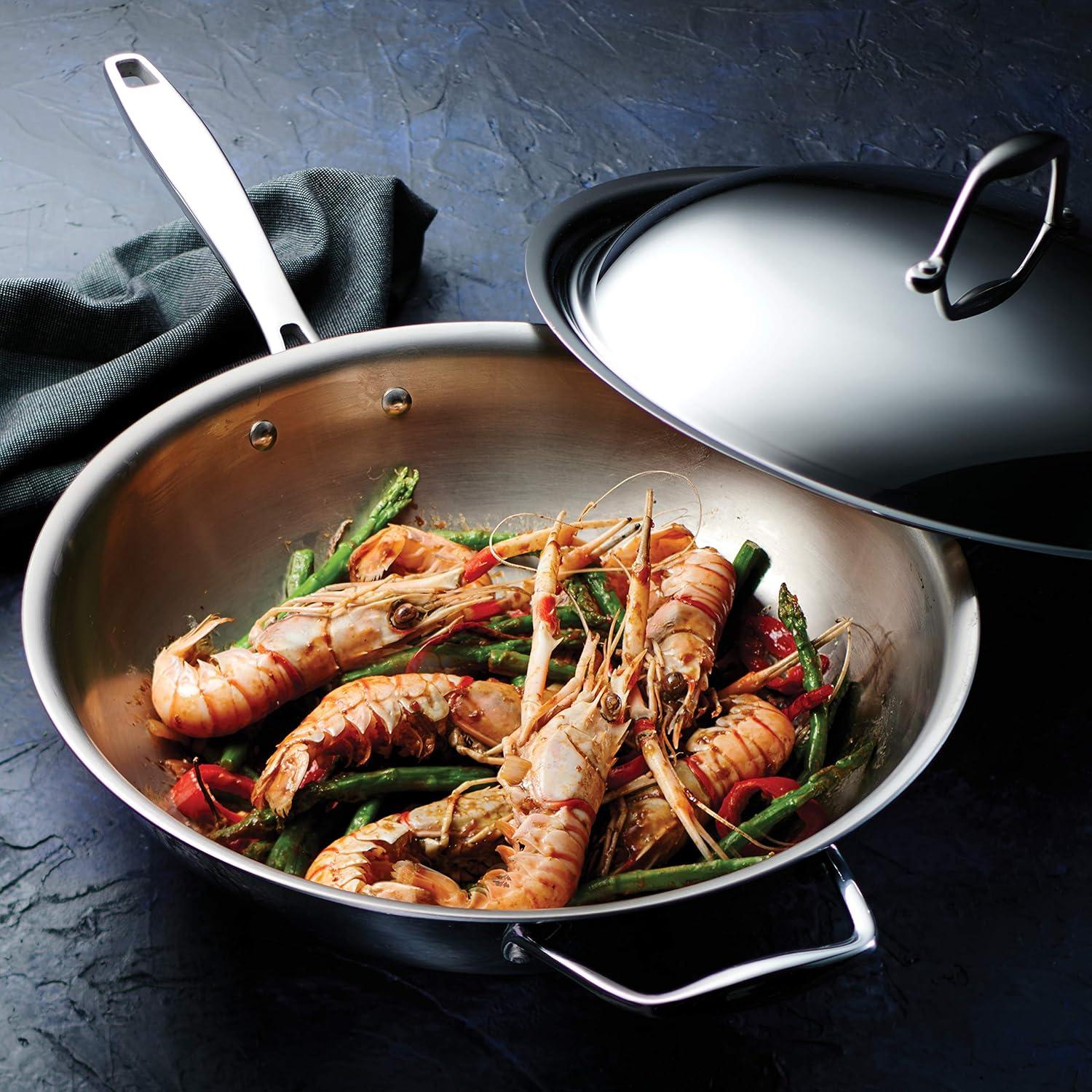 image:imageTramontina Signature TriPly Clad Stainless Steel 3Quart Saute Pan with Lid InductionReady Cooking Pan DishwasherSafe NSFCertified Made in BrazilWOK