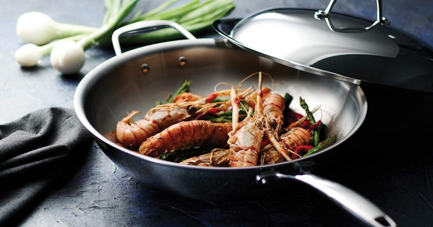 image:imageTramontina Signature TriPly Clad Stainless Steel 3Quart Saute Pan with Lid InductionReady Cooking Pan DishwasherSafe NSFCertified Made in BrazilWOK