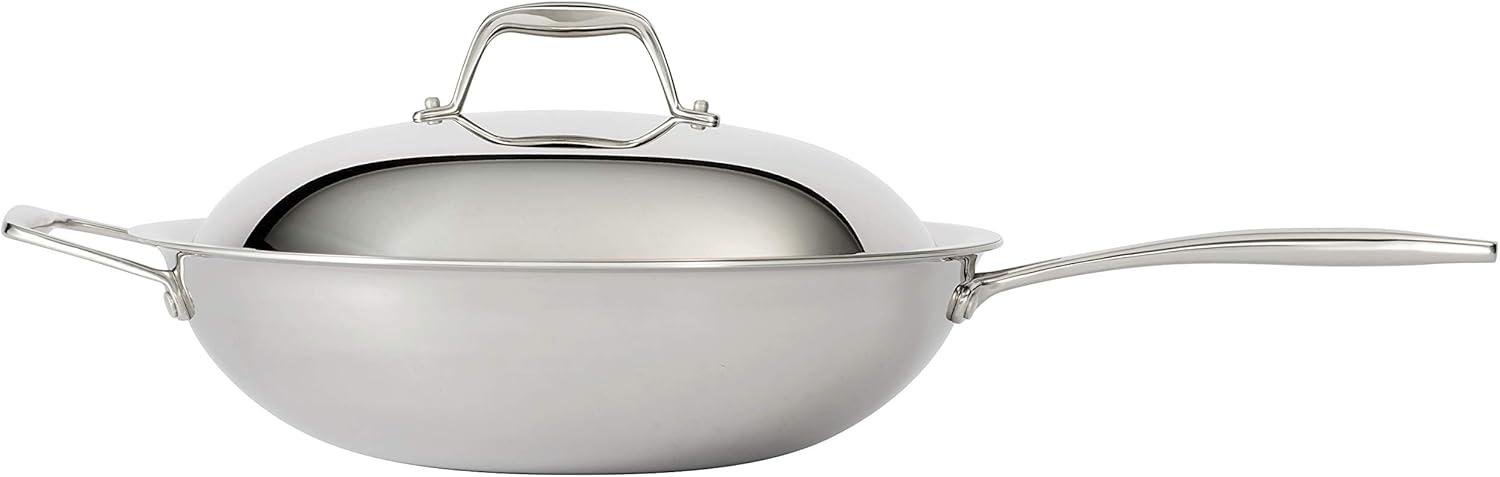 image:imageTramontina Signature TriPly Clad Stainless Steel 3Quart Saute Pan with Lid InductionReady Cooking Pan DishwasherSafe NSFCertified Made in BrazilWOK