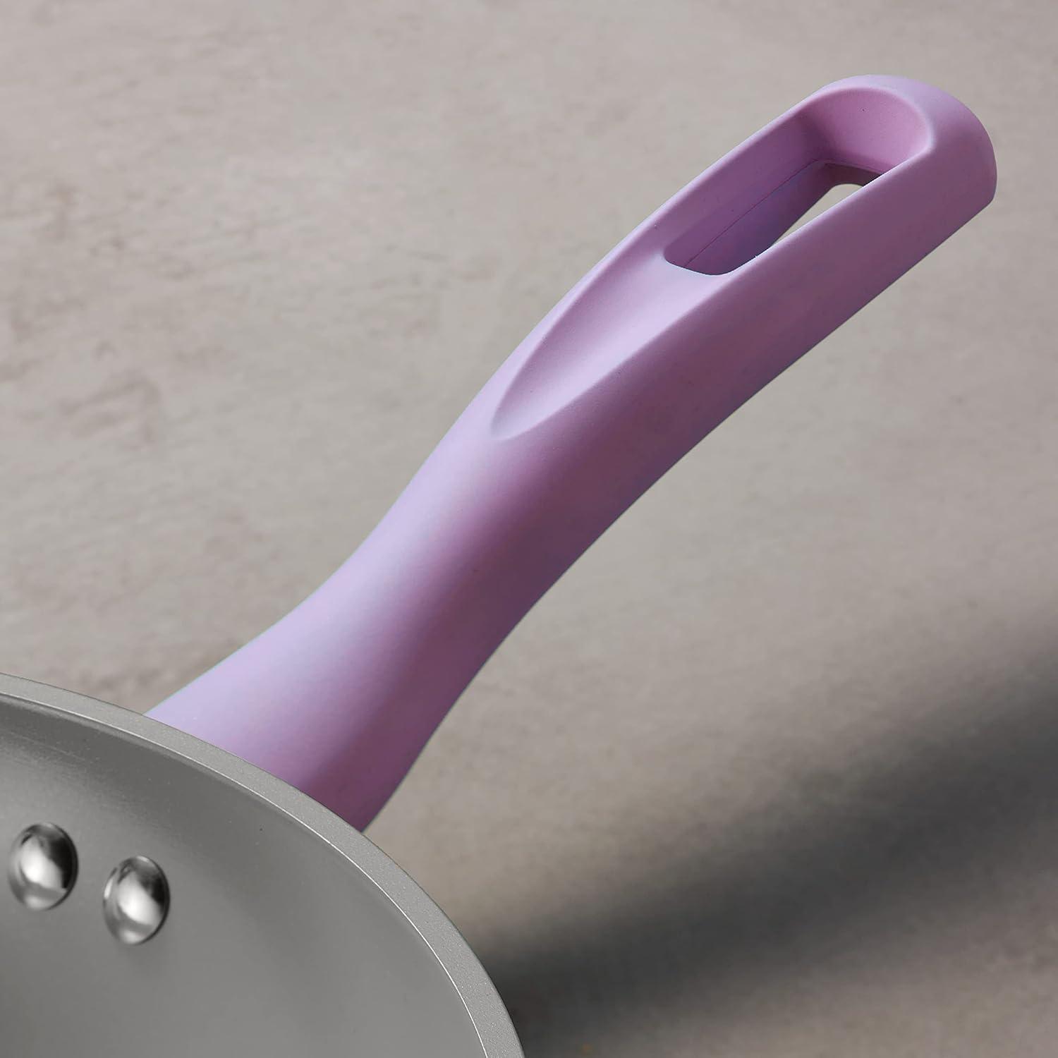 image:imageTramontina Solara 10 amp 12Inch Ceramic Non Stick Frying Pan Set HeavyGauge Aluminum Skillet with Nonstick Coating Dishwasher and Oven Safe Purple 2PackPurple