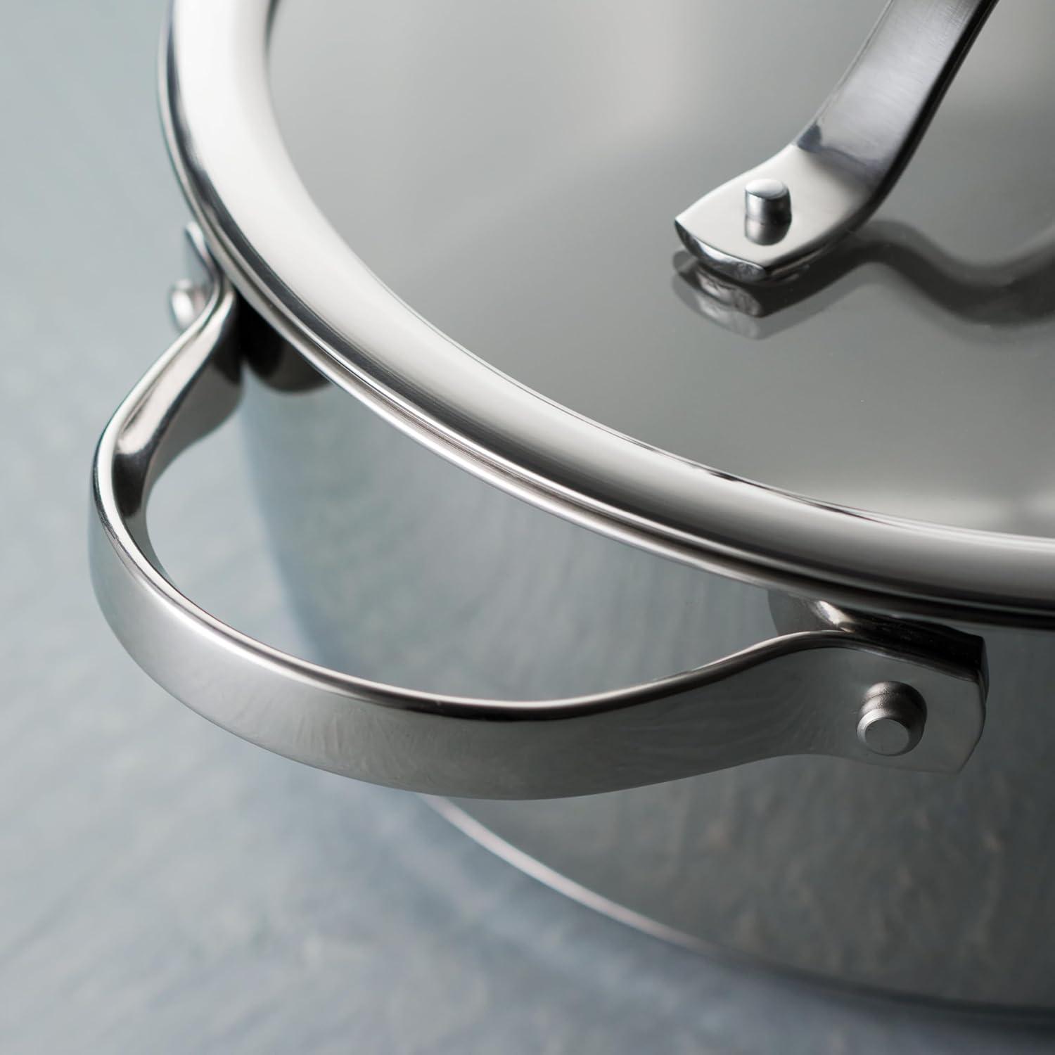 image:imageTramontina Tempo TriPly Base Stainless Steel 14Piece Cookware Set with Glass Lids Pots and Pans Kitchen Set InductionReady OvenSafe DishwasherSafeDutch Oven