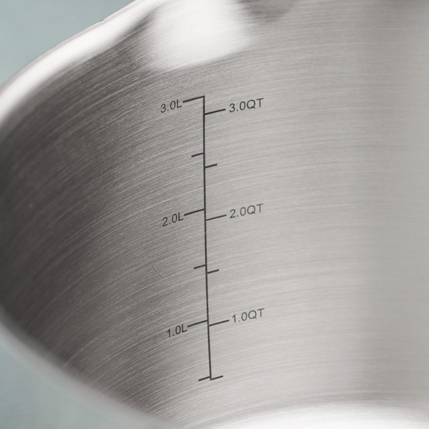 image:imageTramontina Tempo TriPly Base Stainless Steel 14Piece Cookware Set with Glass Lids Pots and Pans Kitchen Set InductionReady OvenSafe DishwasherSafeSauce Pan