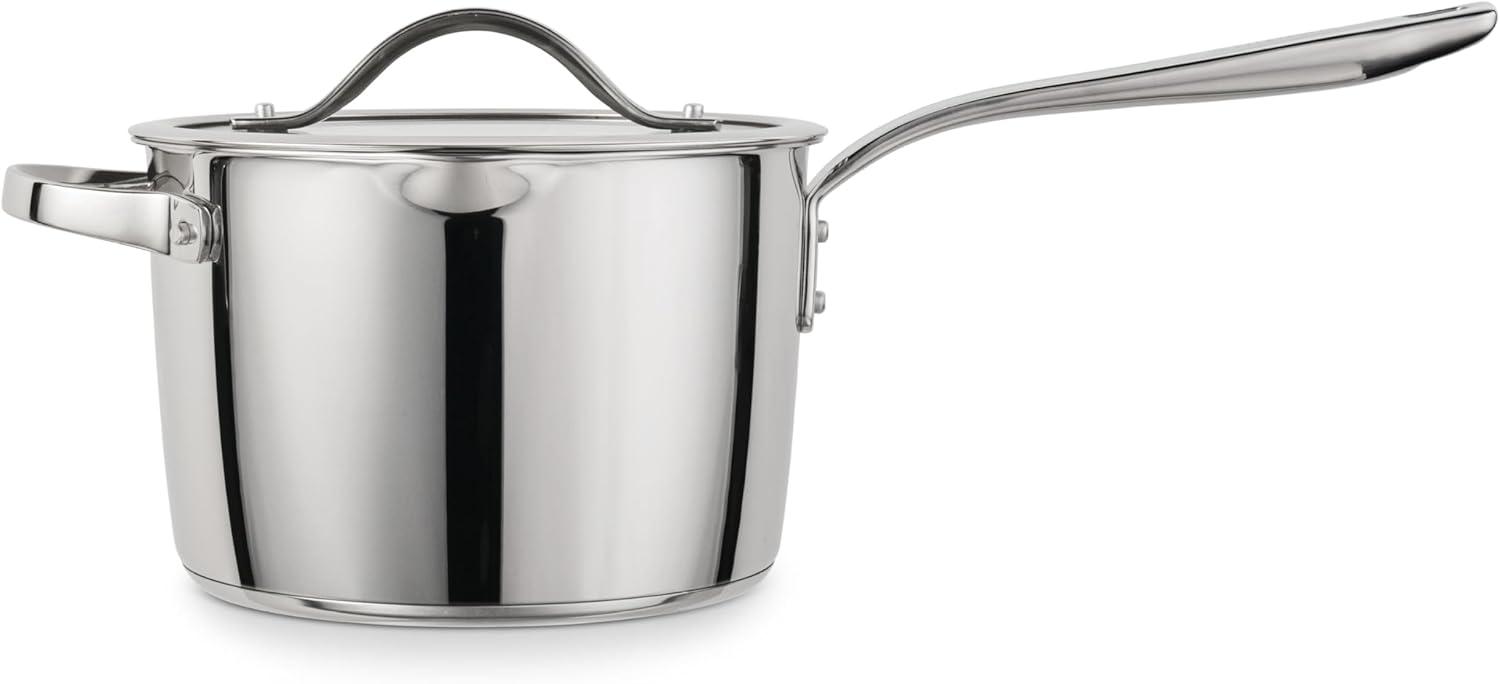 image:imageTramontina Tempo TriPly Base Stainless Steel 14Piece Cookware Set with Glass Lids Pots and Pans Kitchen Set InductionReady OvenSafe DishwasherSafeSauce Pan