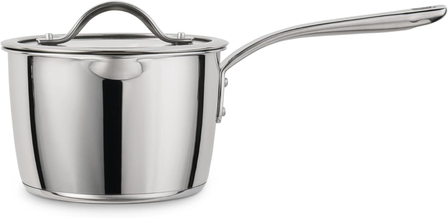 image:imageTramontina Tempo TriPly Base Stainless Steel 14Piece Cookware Set with Glass Lids Pots and Pans Kitchen Set InductionReady OvenSafe DishwasherSafeSauce Pan