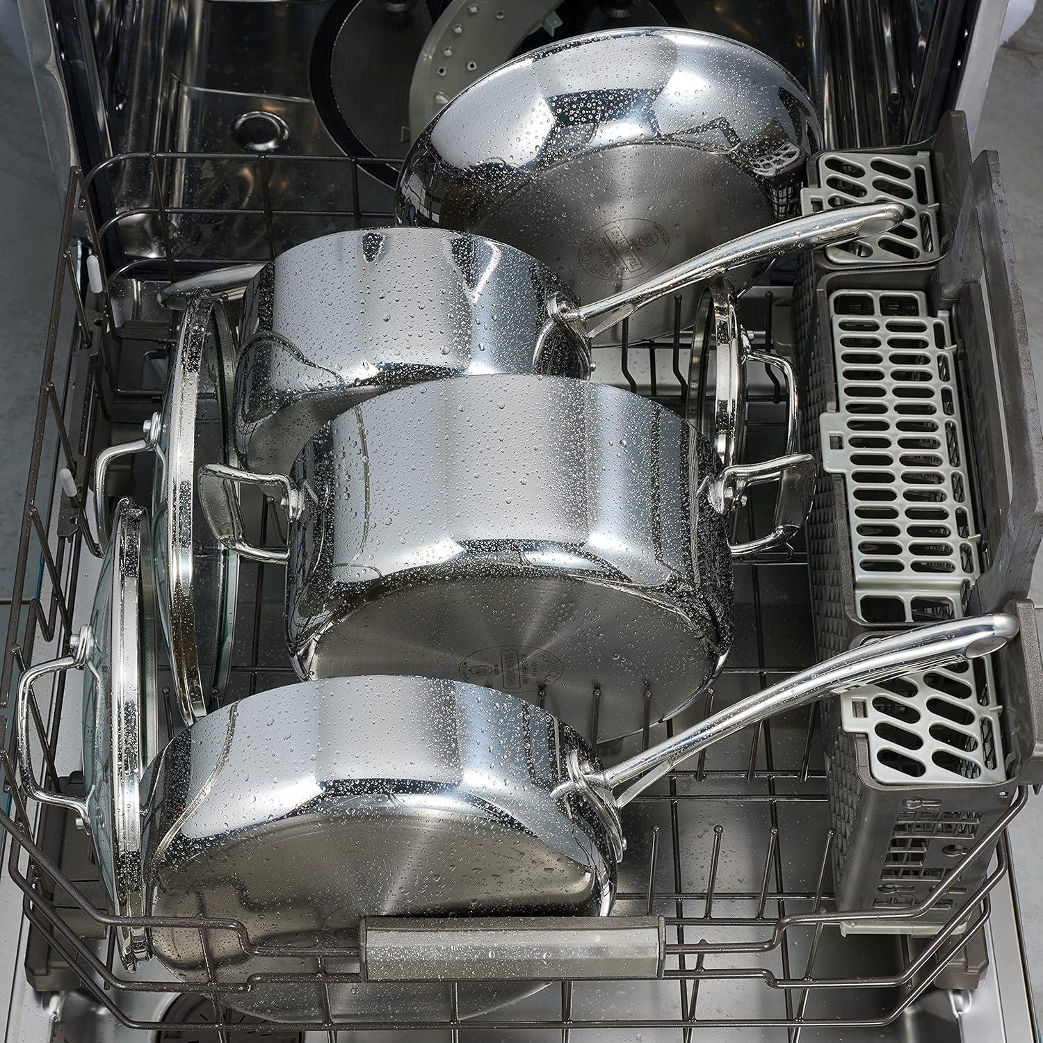 image:imageTramontina TriPly Clad Stainless Steel 12Piece Cookware Set with Glass Lids Pots and Pans Kitchen Set InductionReady DishwasherSafe NSFCertifiedDutch Oven