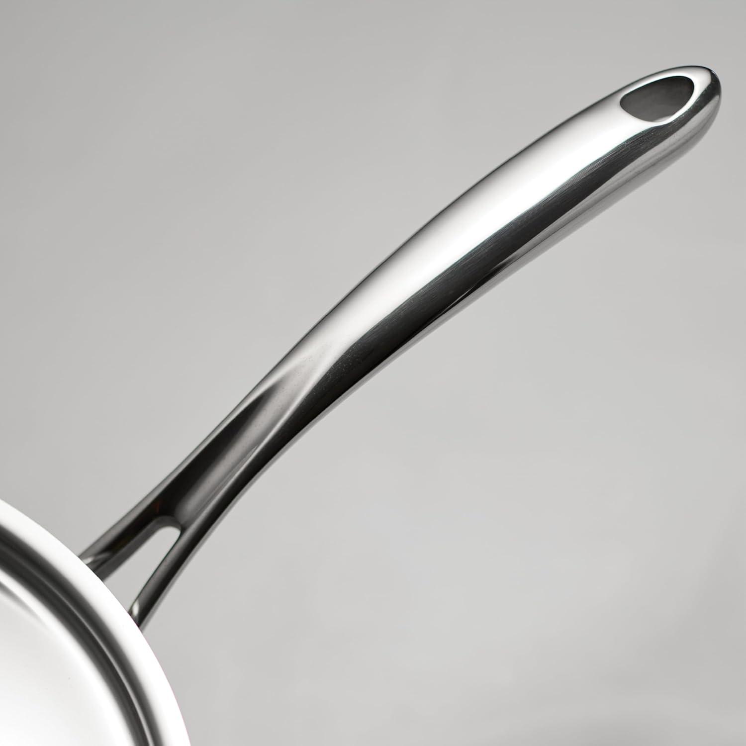 image:imageTramontina Utsava 105Inch TriPly Clad Stainless Steel CeramicCoated Curved Chapati Tawa Nonstick Concave Tava Pan for Roti amp CrepeStainless Steel