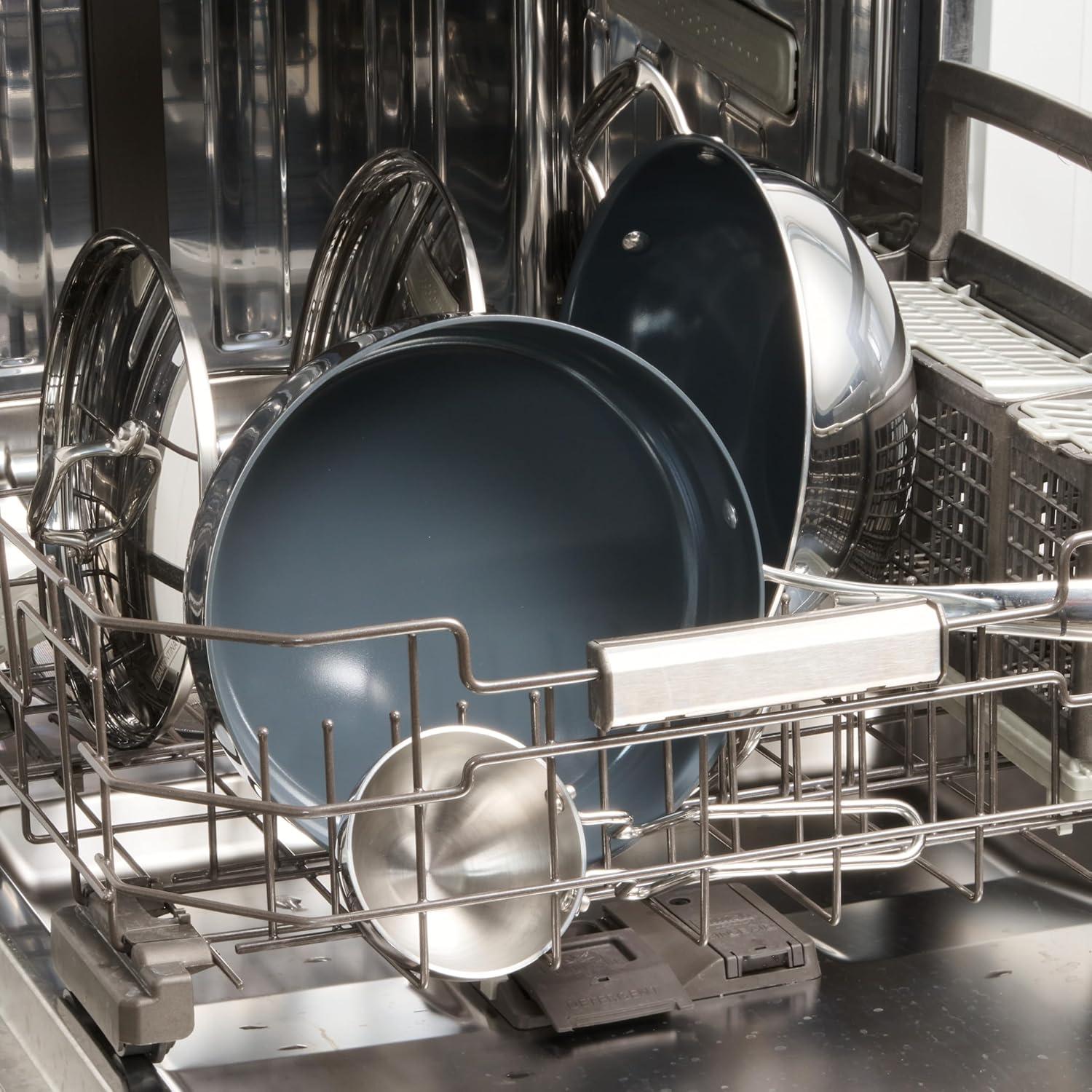 image:imageTramontina Utsava 105Inch TriPly Clad Stainless Steel CeramicCoated Curved Chapati Tawa Nonstick Concave Tava Pan for Roti amp CrepeStainless Steel