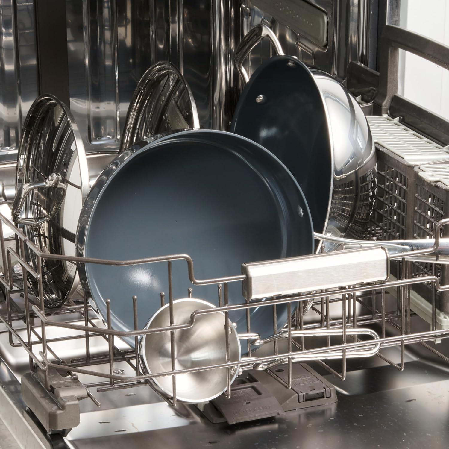 image:imageTramontina Utsava 105Inch TriPly Clad Stainless Steel CeramicCoated Curved Chapati Tawa Nonstick Concave Tava Pan for Roti amp CrepeStainless Steel