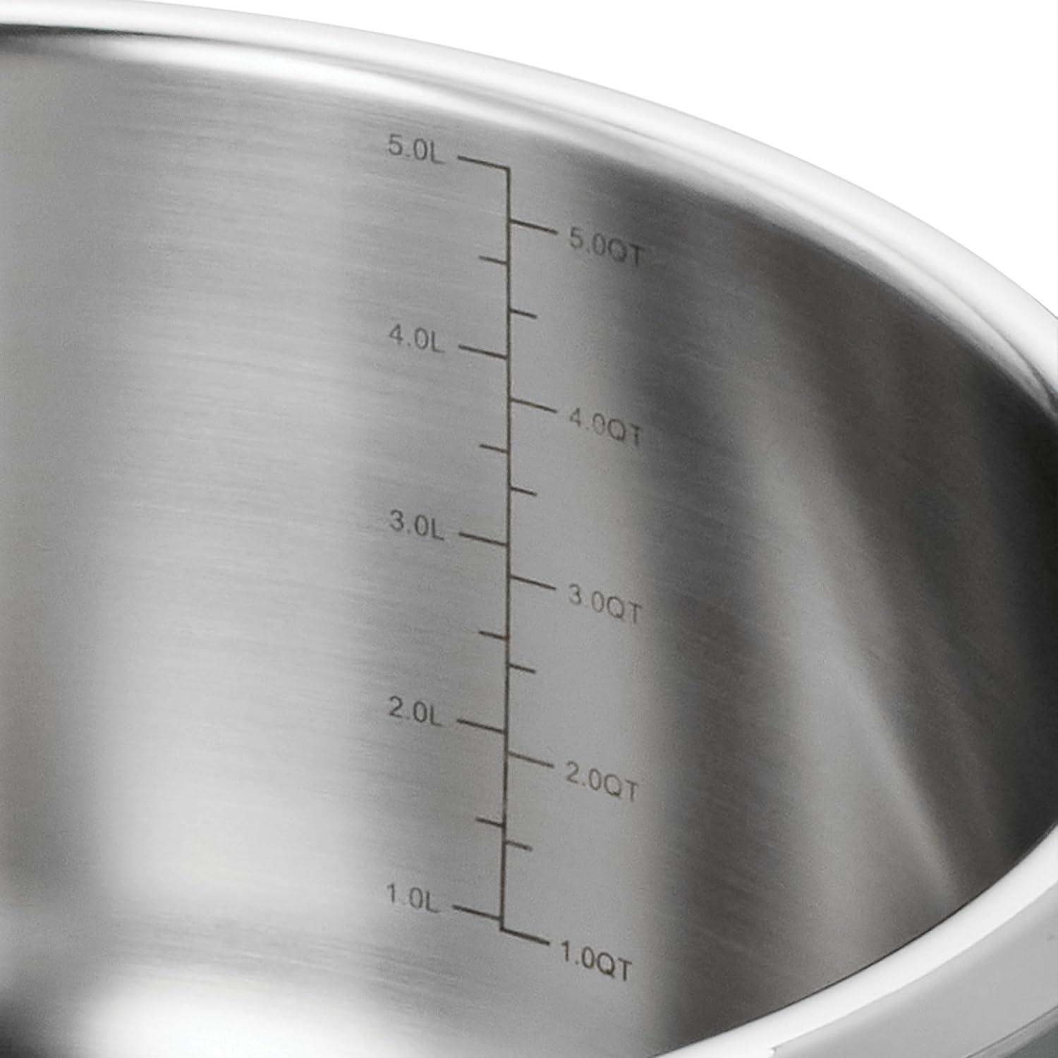 image:imageTramontina Utsava 175Quart TriPly Clad Stainless Steel Tope with Lid Small Patila Pot for Indian CookingStainless Steel