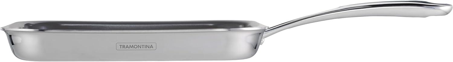 image:imageTramontina Utsava TriPly Clad Stainless Steel 29Quart Saute Pan with Lid and Ceramic Non Stick Interior InductionReady Cooking PanGrill Pan