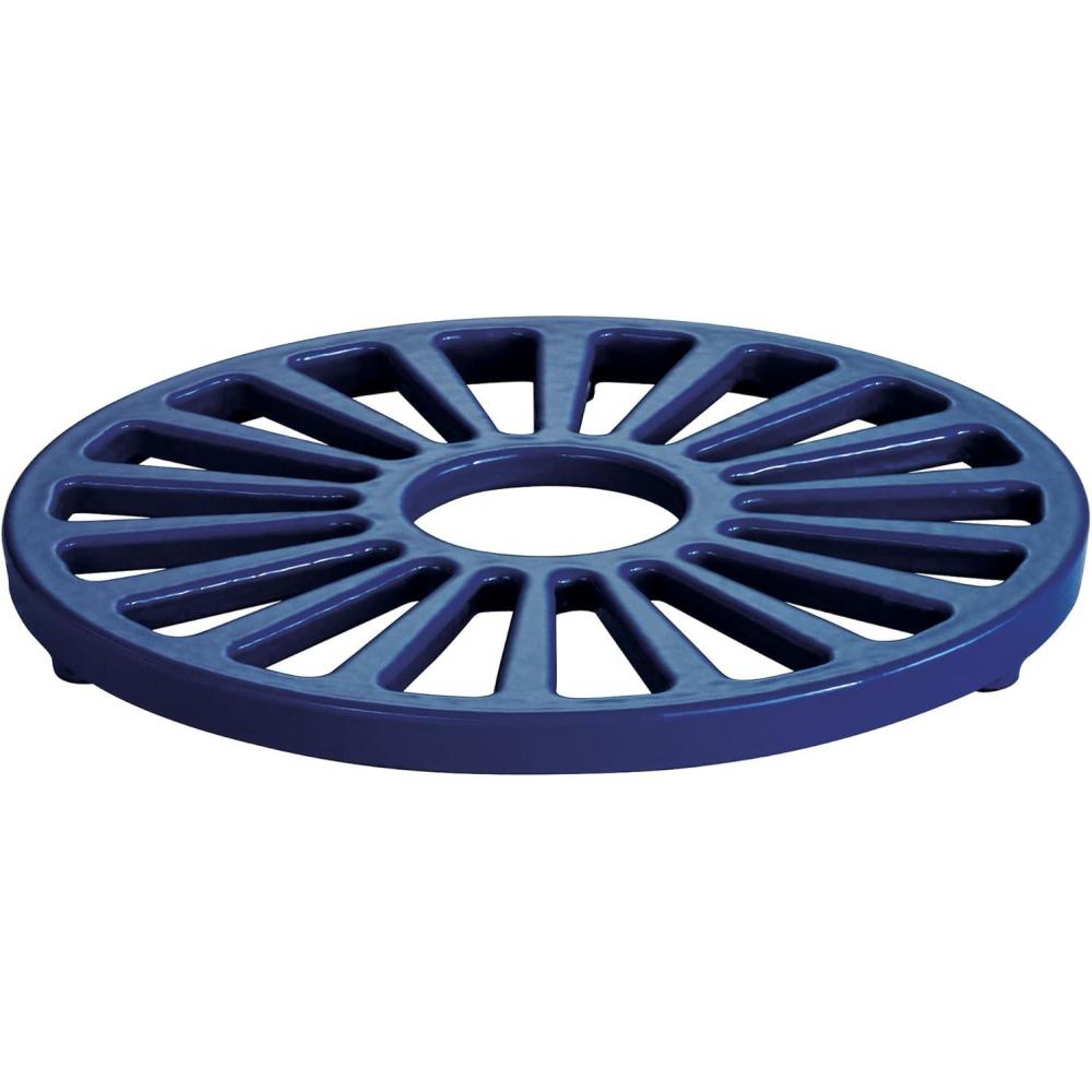 image:imageTramontina Bestow Enameled Cast Iron Round Trivet 7inches Blue Kitchen Potholder for Hot Pans Pots and DishesBlue