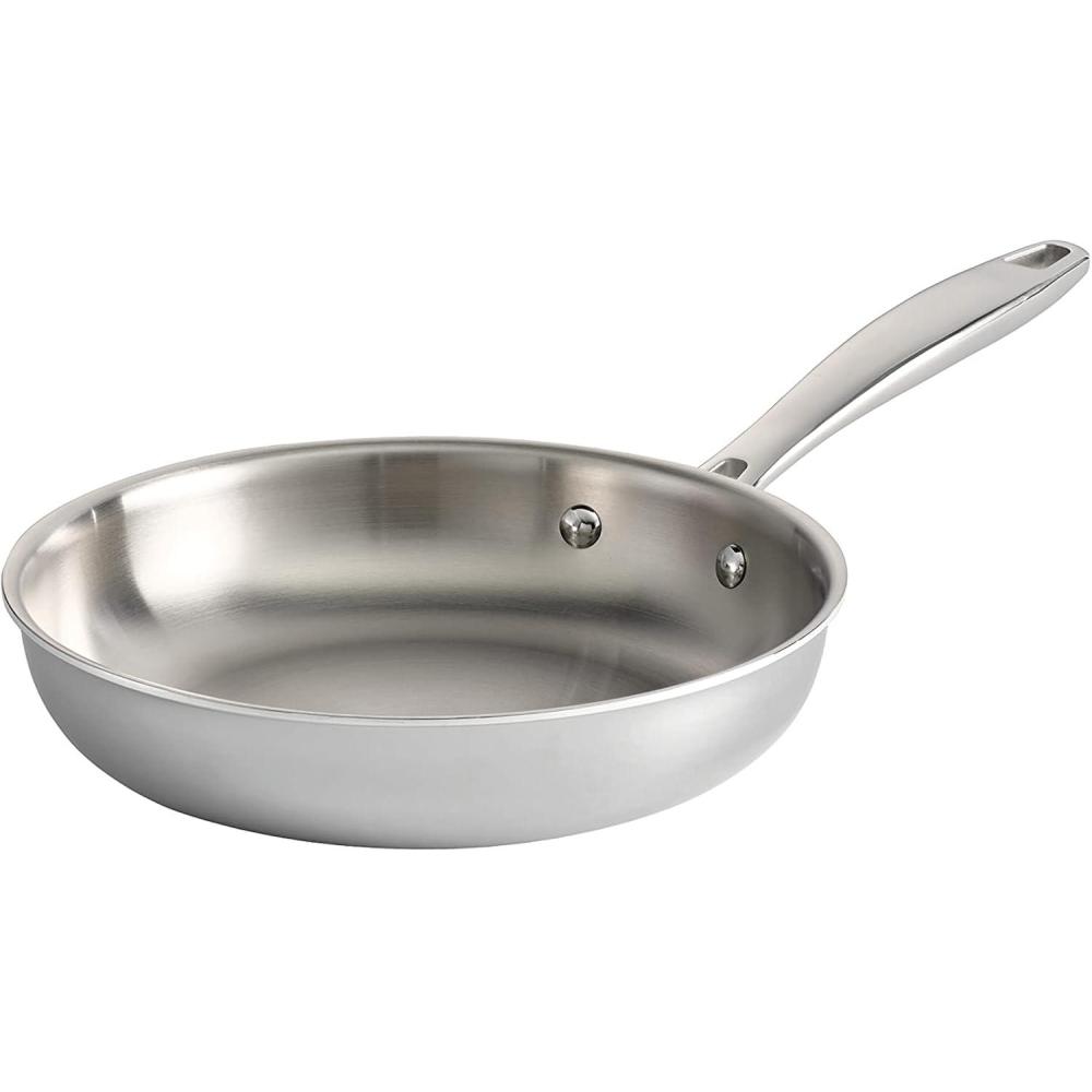 image:imageTramontina Signature TriPly Clad Stainless Steel 3Quart Saute Pan with Lid InductionReady Cooking Pan DishwasherSafe NSFCertified Made in BrazilFRY PAN