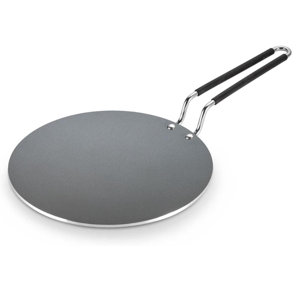 image:imageTramontina Utsava 105Inch TriPly Clad Stainless Steel CeramicCoated Curved Chapati Tawa Nonstick Concave Tava Pan for Roti amp CrepeStainless Steel