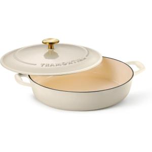 image:imageTramontina Bestow Enameled Cast Iron Dutch Oven Pot with Lid Round 55quart Medium BlueLatte
