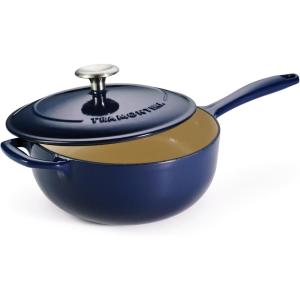 image:imageTramontina Bestow Enameled Cast Iron Saucier Pan with Lid 3quart BlueBlue