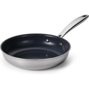image:imageTramontina Signature TriPly Clad Stainless Steel 3Quart Saute Pan with Lid InductionReady Cooking Pan DishwasherSafe NSFCertified Made in BrazilFRY PAN Ceramic
