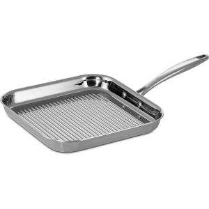 image:imageTramontina Signature TriPly Clad Stainless Steel 3Quart Saute Pan with Lid InductionReady Cooking Pan DishwasherSafe NSFCertified Made in BrazilGRILL PAN