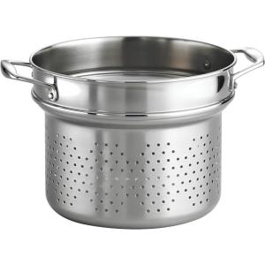 image:imageTramontina Signature TriPly Clad Stainless Steel 3Quart Saute Pan with Lid InductionReady Cooking Pan DishwasherSafe NSFCertified Made in BrazilPASTA INSERT