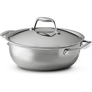 image:imageTramontina Signature TriPly Clad Stainless Steel 3Quart Saute Pan with Lid InductionReady Cooking Pan DishwasherSafe NSFCertified Made in BrazilUNIVERSAL PAN