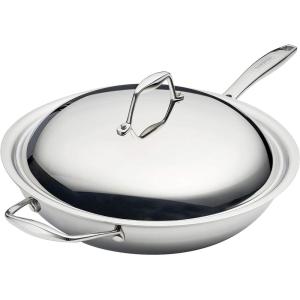 image:imageTramontina Signature TriPly Clad Stainless Steel 3Quart Saute Pan with Lid InductionReady Cooking Pan DishwasherSafe NSFCertified Made in BrazilWOK