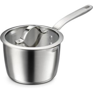 image:imageTramontina Tempo TriPly Base Stainless Steel 14Piece Cookware Set with Glass Lids Pots and Pans Kitchen Set InductionReady OvenSafe DishwasherSafeSauce Pan