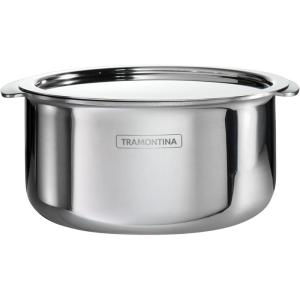 image:imageTramontina Utsava 175Quart TriPly Clad Stainless Steel Tope with Lid Small Patila Pot for Indian CookingStainless Steel