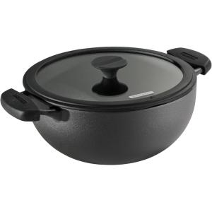 image:imageTramontina Utsava 23Quart PreSeasoned Cast Iron Kadai with Lid Small Kadhai Pot for Indian Cooking49Quart