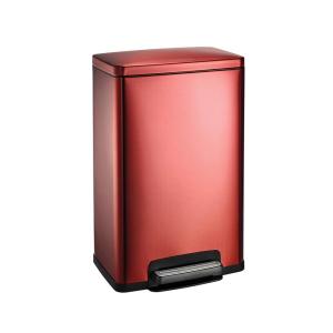 image:imageTramontina 13 Gallon Stainless Steel Step Can  Stainless Steel BronzeRed