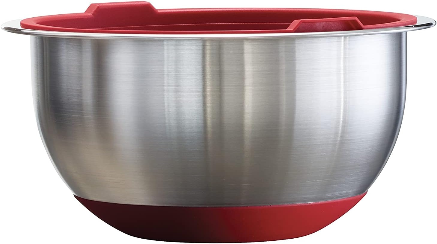 image:imageTramontina 14piece Stainless Steel Mixing Bowl Set with Red Lids 80202508DS