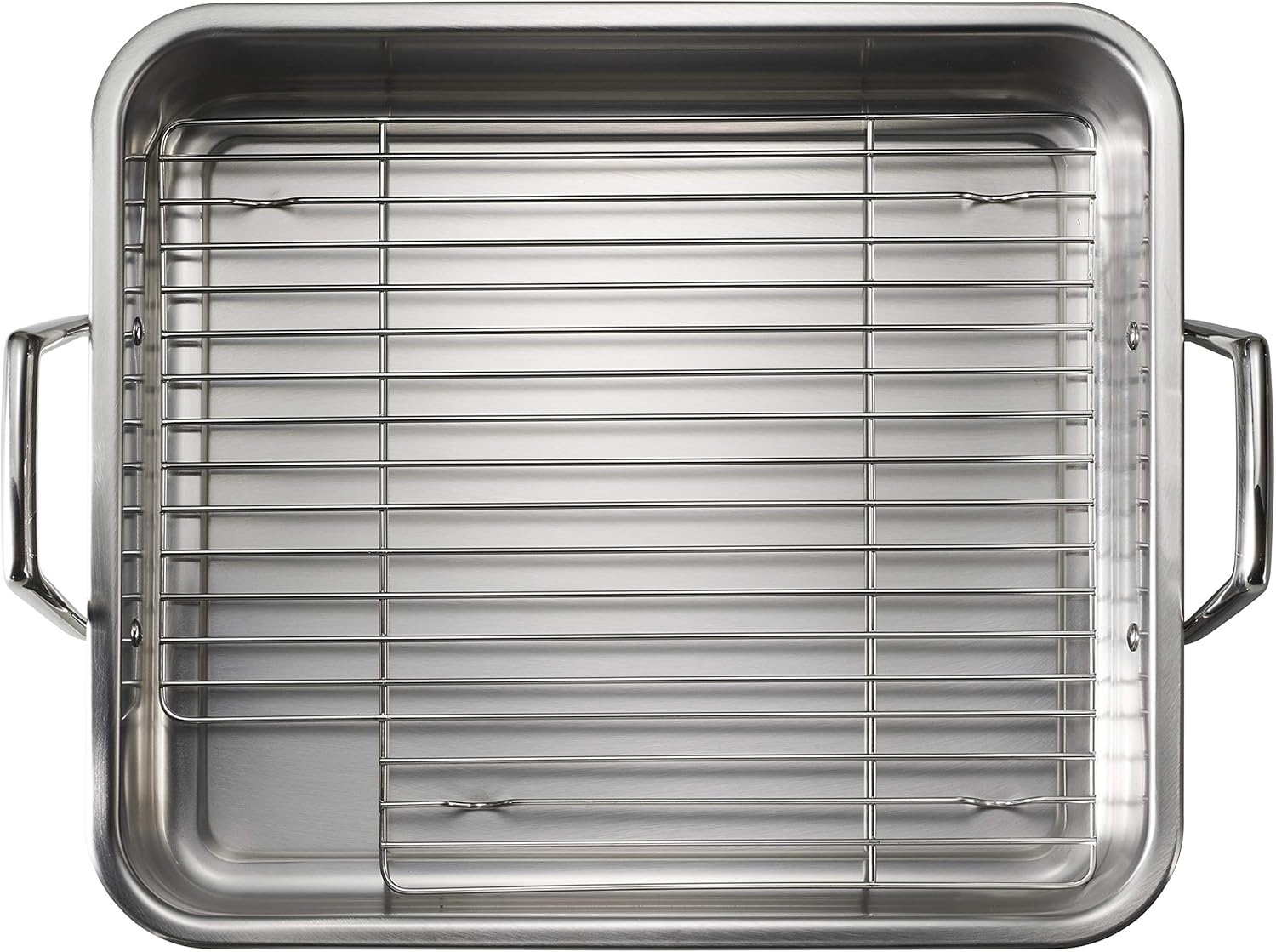 image:imageTramontina 1675Inch Stainless Steel Roasting Pan with Rack Flared Edge Turkey Roaster for Oven Dishwasher Safe Made in Brazil165Inch