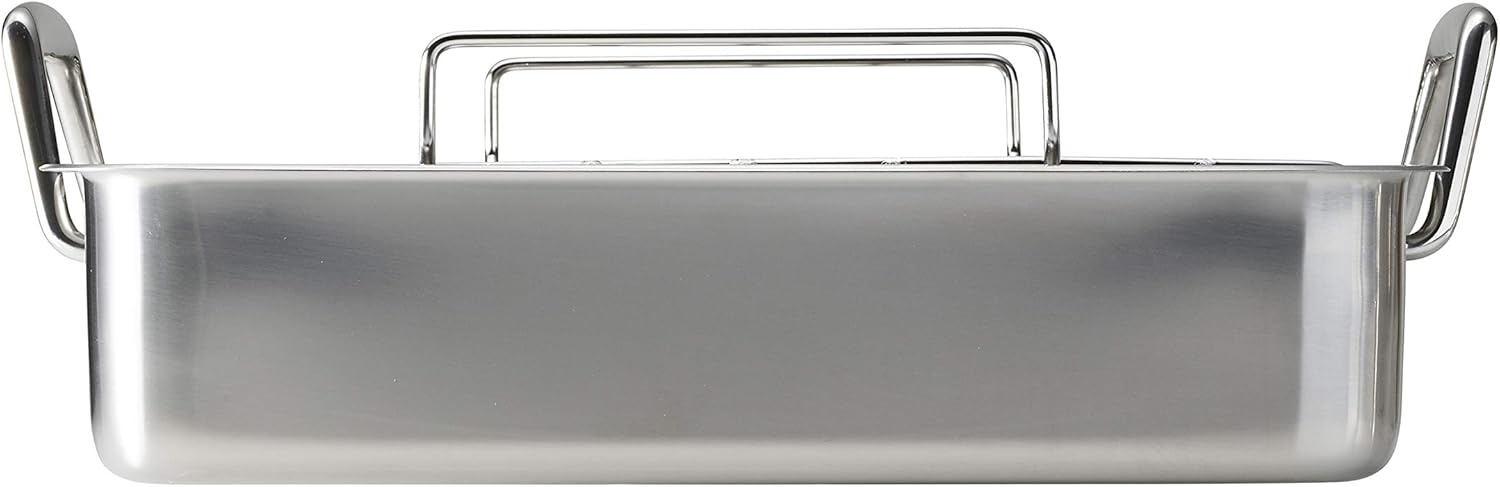 image:imageTramontina 1675Inch Stainless Steel Roasting Pan with Rack Flared Edge Turkey Roaster for Oven Dishwasher Safe Made in Brazil165Inch