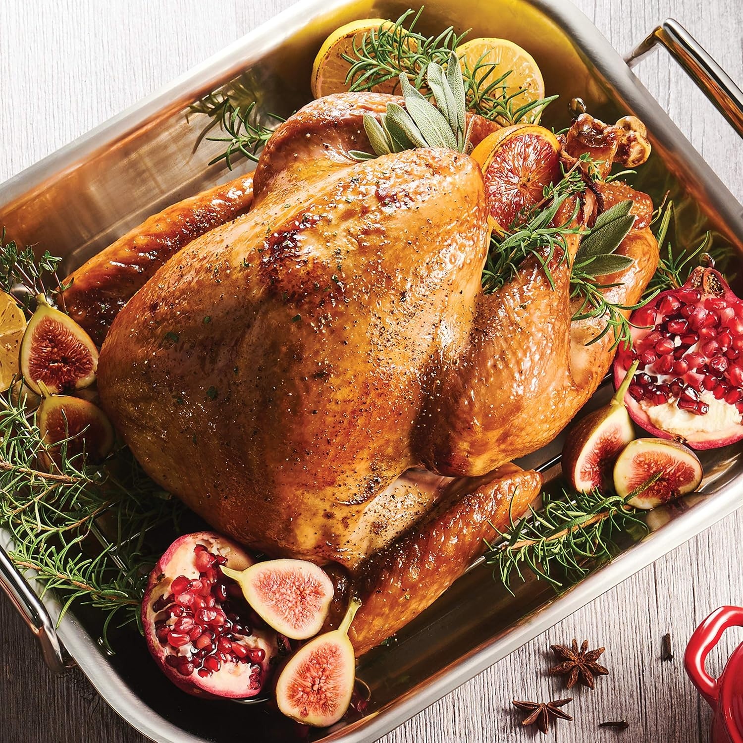 image:imageTramontina 1675Inch Stainless Steel Roasting Pan with Rack Flared Edge Turkey Roaster for Oven Dishwasher Safe Made in Brazil1675Inch