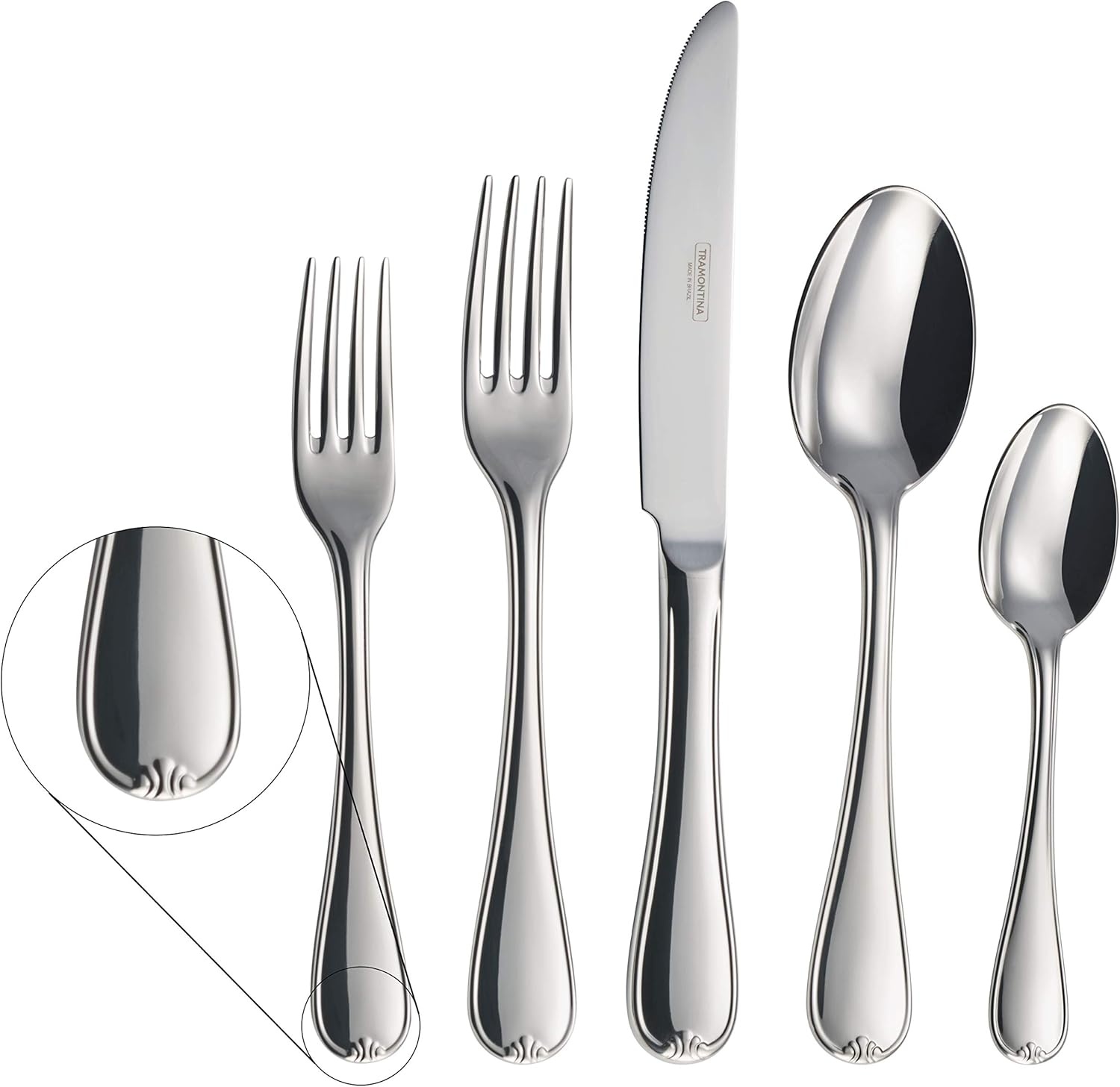 image:imageTramontina 45 Piece Silverware Set Firenze Utensils Set20 Pc