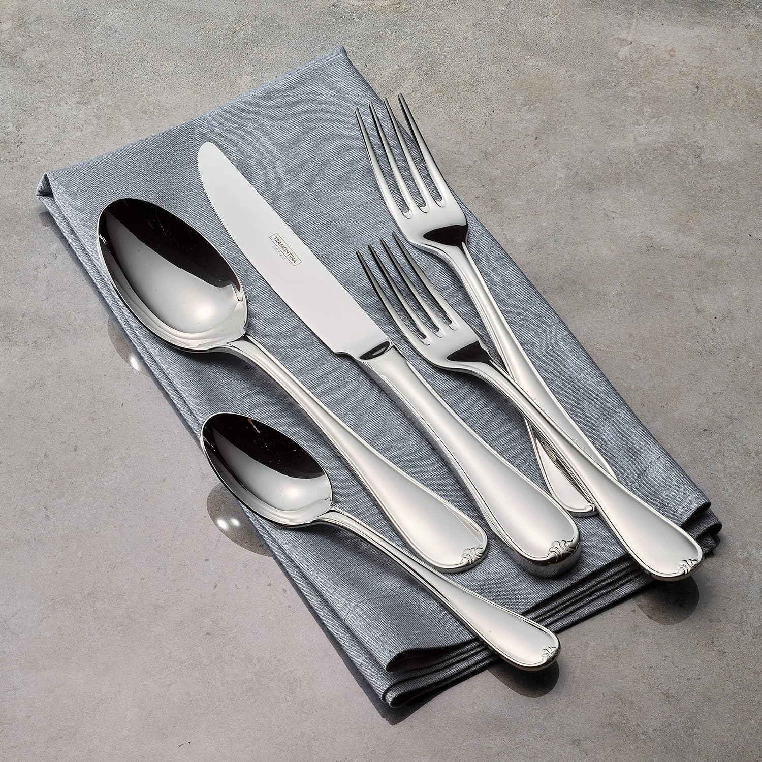 image:imageTramontina 45 Piece Silverware Set Firenze Utensils Set20 Pc