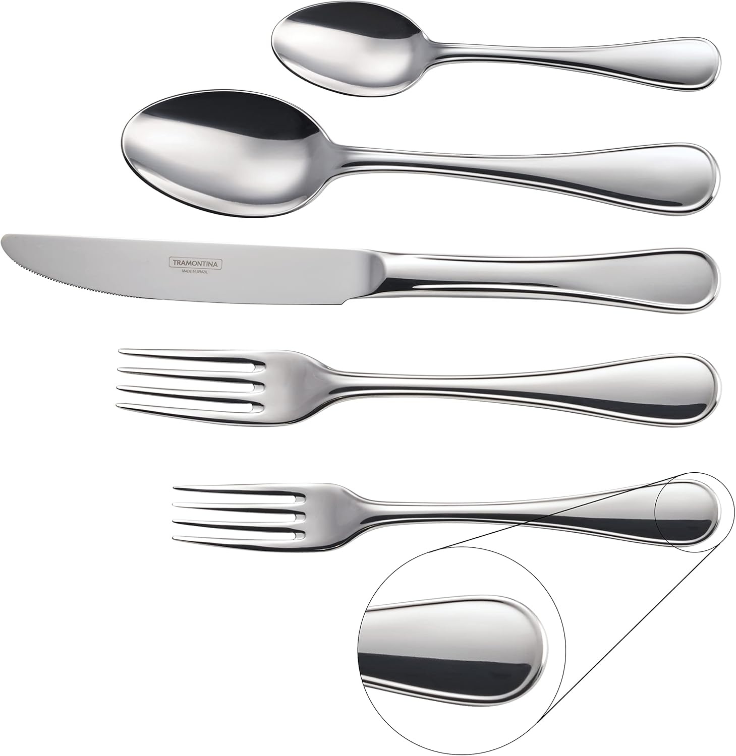 image:imageTramontina 45 Piece Silverware Set Firenze Utensils Set45 PC