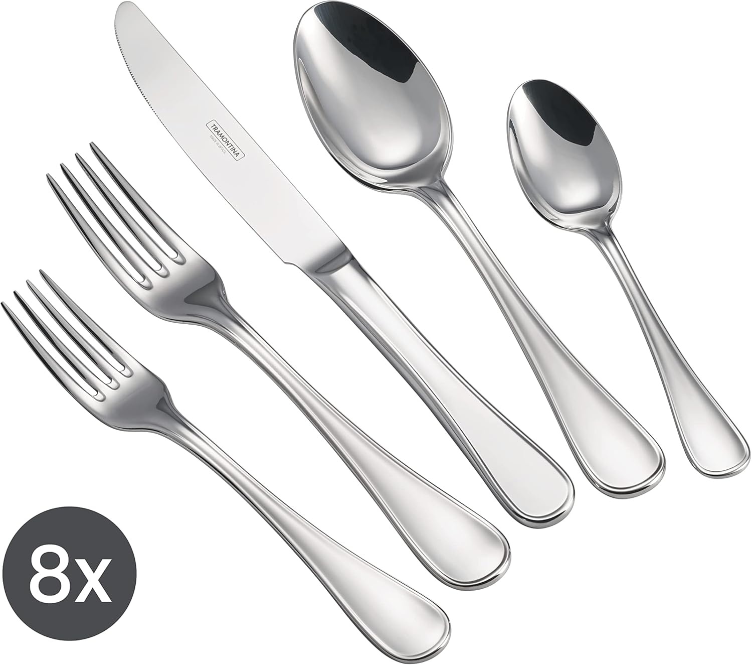 image:imageTramontina 45 Piece Silverware Set Firenze Utensils Set45 PC