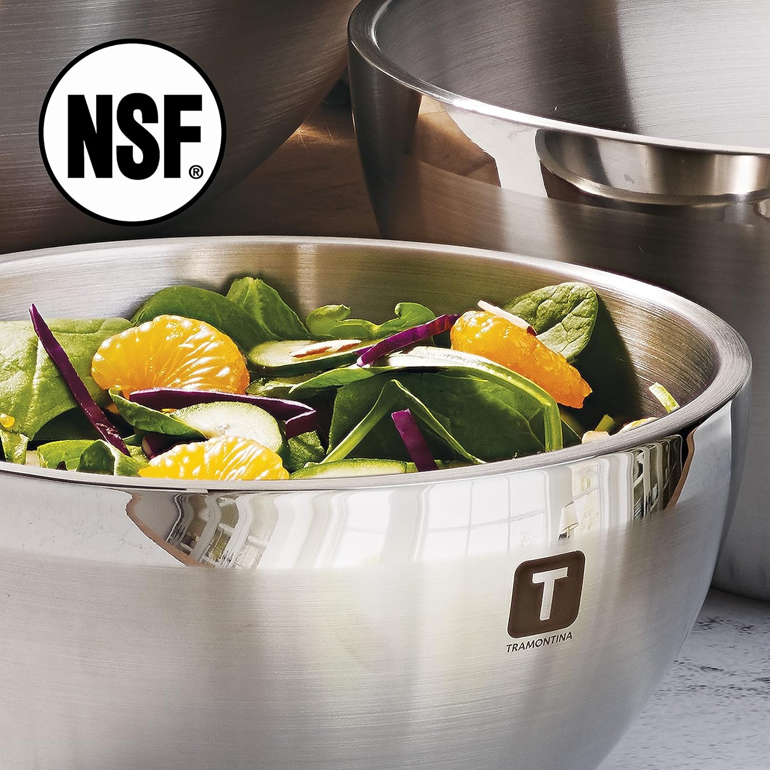 image:imageTramontina Double Wall Stainless Steel Mixing Bowls 3Pack