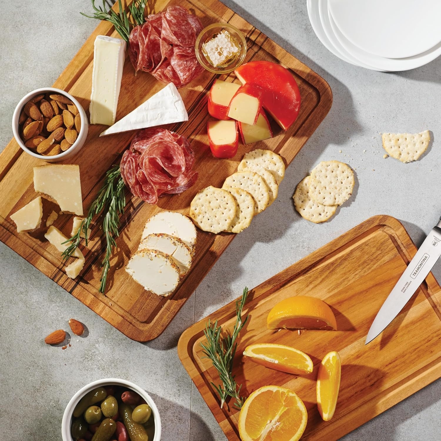 image:imageTramontina FSC Certified Brazilian Tigerwood Cutting and Serving Board 15 x 11in 81000048DS2 Pack