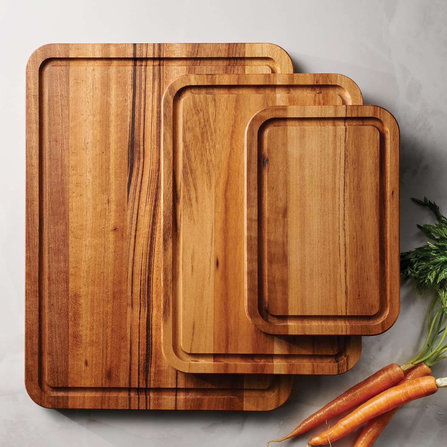 image:imageTramontina FSC Certified Brazilian Tigerwood Cutting and Serving Board 15 x 11in 81000048DS3 Pack