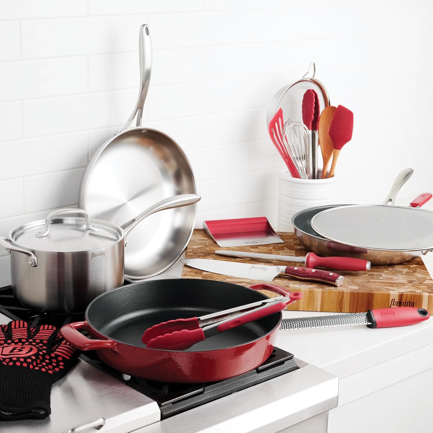 image:imageTramontina FlavCity 19 Piece Essential Cookware Set19 Piece
