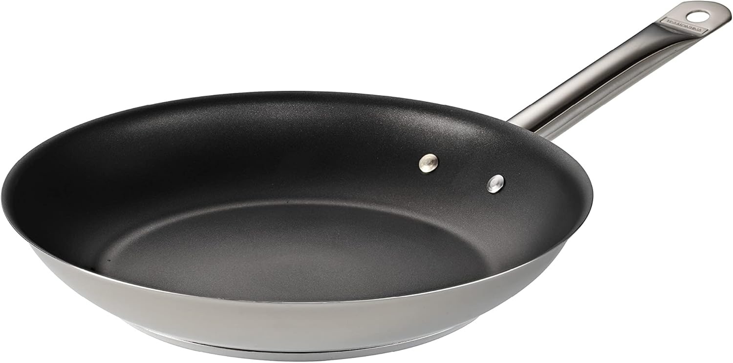 image:imageTramontina 10Inch Non Stick Frying Pan TriPly Base Stainless Steel Skillet with Reinforced Nonstick Coating Dishwasher and Oven SafeBlack